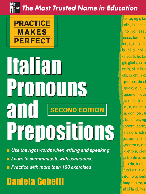 Cover image for Italian Pronouns And Prepositions